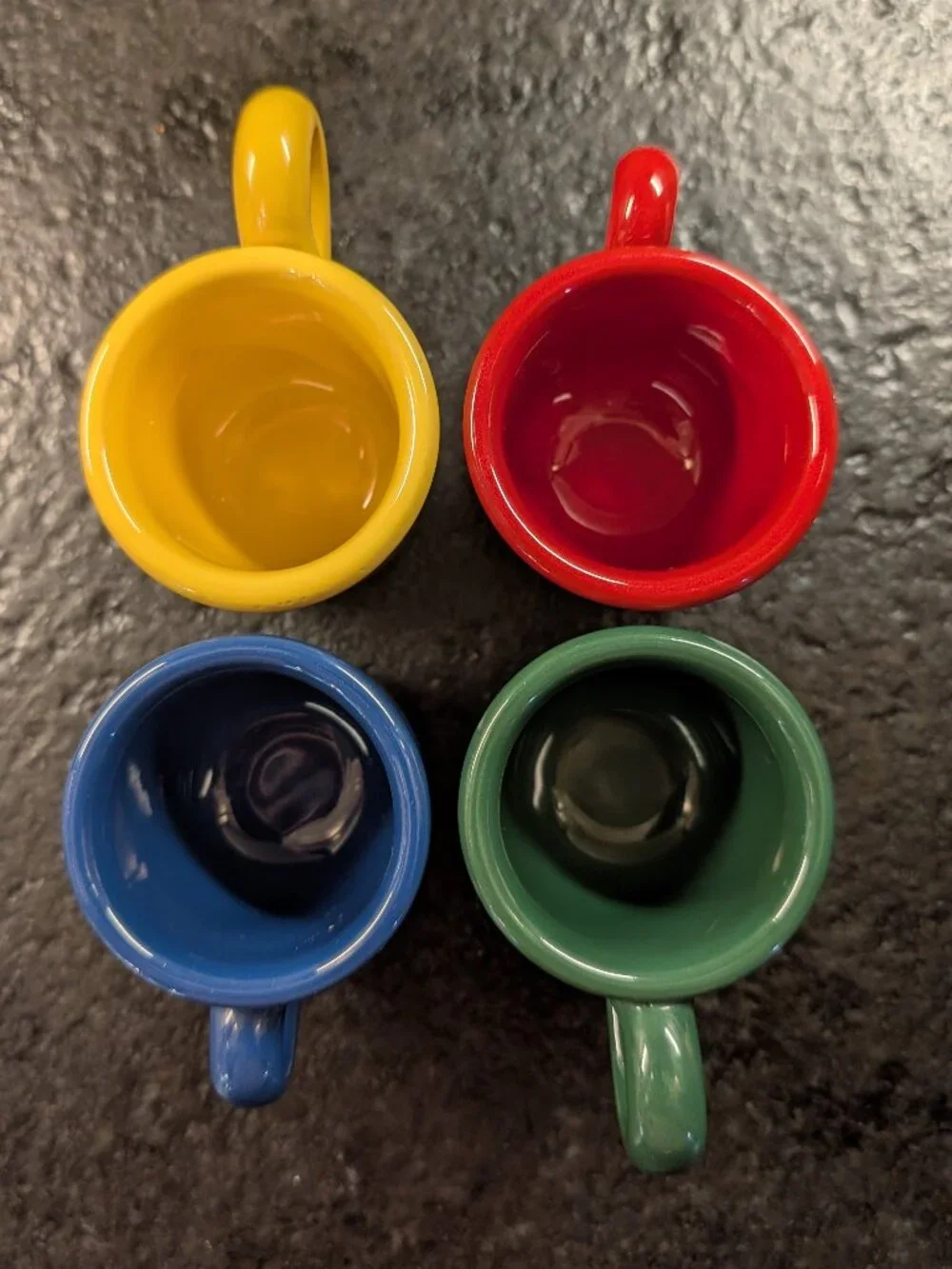 Share Lot of Mamma Ro Colorful Espresso Mugs, Square Bowl, Plate Made in Italy